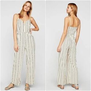 Striped Cream Jumpsuit